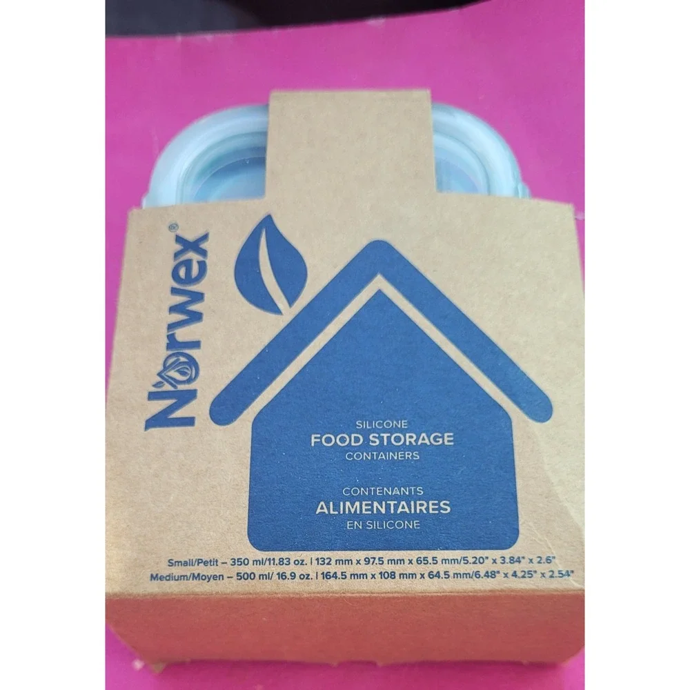 Silicone Food Storage Containers S/M (set of 2) Norwex